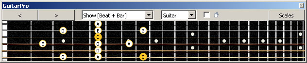 GuitarPro6 5A3:6G3G1 C pentatonic major scale 313131 sweep pattern